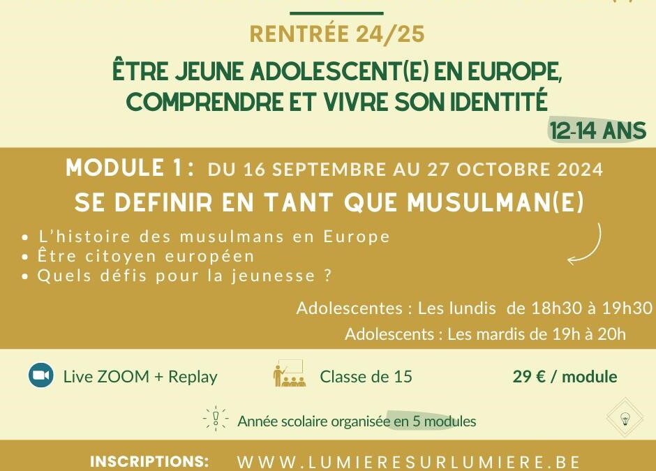 Assises éducatives & spirituelles pour Adolescents 12-14 Ans