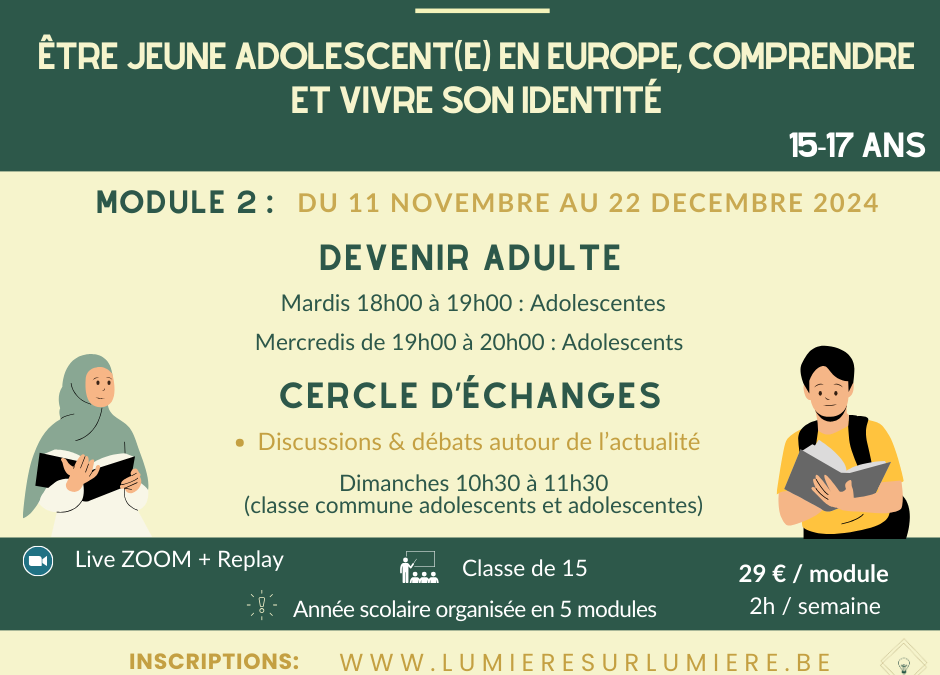 Assises éducatives & spirituelles pour Adolescents 15-17 Ans Module 2